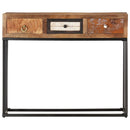 konsolbord 90x30x75 cm massivt genbrugstræ guldfarvet