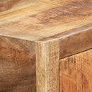 konsolbord 90x30x75 cm massivt genbrugstræ guldfarvet
