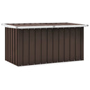 opbevaringskasse til haven brun 129x67x65 cm