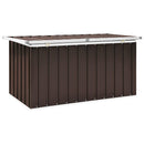 opbevaringskasse til haven brun 129x67x65 cm