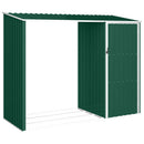 brændeskur 245x98x159 cm galvaniseret stål grøn