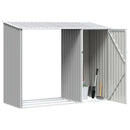 brændeskur 245x98x159 cm galvaniseret stål grå