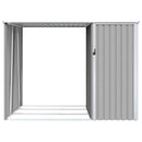 brændeskur 245x98x159 cm galvaniseret stål grå