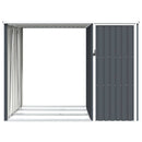 brændeskur 245x98x159 cm galvaniseret stål antracitgrå