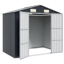 haveskur 205x129x183 cm galvaniseret stål antracitgrå