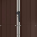 haveskur 116x45x175 cm galvaniseret stål brun