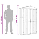 haveskur 116x45x175 cm galvaniseret stål brun
