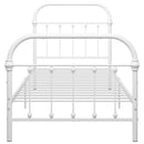 sengestel 90 x 200 cm metal hvid