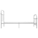 sengestel 90 x 200 cm metal hvid