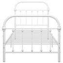 sengestel 100 x 200 cm metal hvid