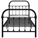 sengestel 90x200 cm metal sort