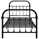 sengestel 100x200 cm metal sort