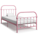 sengestel 90x200 cm metal pink