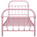 sengestel 90x200 cm metal pink