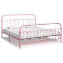 sengestel 180x200 cm metal pink