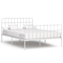sengestel med lamelbund 120 x 200 cm metal hvid