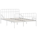 sengestel med lamelbund 120 x 200 cm metal hvid