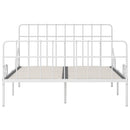 sengestel med lamelbund 120 x 200 cm metal hvid