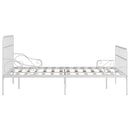 sengestel med lamelbund 120 x 200 cm metal hvid
