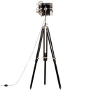 gulvlampe med trefod 171 cm massivt mangotræ