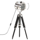 gulvlampe med trefod 69 cm massivt mangotræ sort