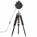 gulvlampe med trefod 69 cm massivt mangotræ sort