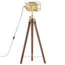 gulvlampe med trefod 97 cm massivt mangotræ