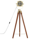 gulvlampe med trefod 97 cm massivt mangotræ