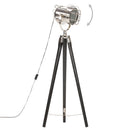 gulvlampe med trefod 97 cm massivt mangotræ sort