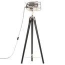 gulvlampe med trefod 97 cm massivt mangotræ sort