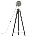 gulvlampe med trefod 97 cm massivt mangotræ sort