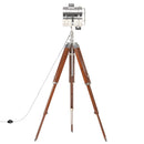 gulvlampe med trefod 165 cm massivt mangotræ