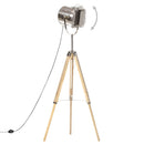 gulvlampe med trefod 140 cm massivt mangotræ