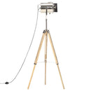 gulvlampe med trefod 140 cm massivt mangotræ