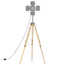 gulvlampe med trefod 140 cm massivt mangotræ