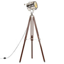 gulvlampe med trefod 180 cm massivt mangotræ