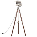 gulvlampe med trefod 180 cm massivt mangotræ