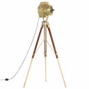 gulvlampe med trefod 193 cm massivt mangotræ