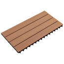 Terrasse Flise 6 pcs Brun 60 x 30 cm WPC