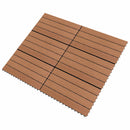 Terrasse Flise 6 pcs Brun 60 x 30 cm WPC