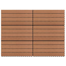 Terrasse Flise 6 pcs Brun 60 x 30 cm WPC