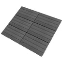 Terrasse Flise 6 pcs Grå 60 x 30 cm WPC