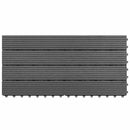 Terrasse Flise 6 pcs Grå 60 x 30 cm WPC