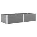 hævet plantekasse 250x100x54 cm WPC grå