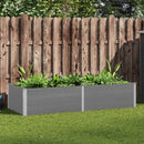 hævet plantekasse 250x100x54 cm WPC grå