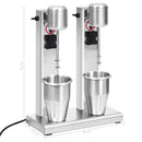 milkshakemaskine med 2 kopper 2 l rustfrit stål
