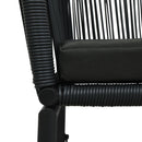 havestole 2 stk. PVC rattan sort