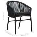 havestole 2 stk. PVC rattan sort
