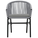 havestole 2 stk. PVC rattan antracitgrå