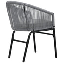 havestole 2 stk. PVC rattan antracitgrå